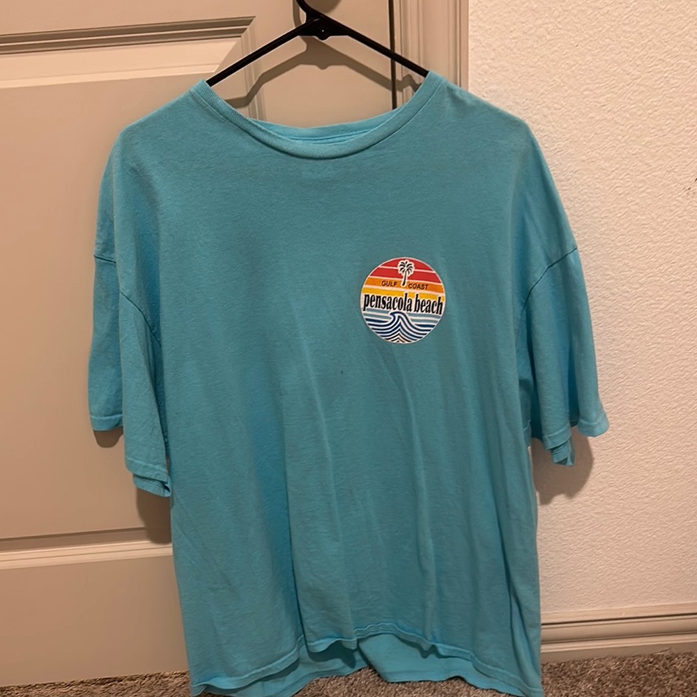 Y2K Pensacola Beach  T-Shirt - Blue
